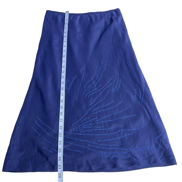 Banana Republic Women’s Navy Blue 100% Silk Skirt Size 2 - Picture 7 of 10